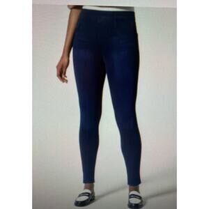 Spanx Jean-ish Womens Large Blue Jeanish Ankle Jegging Stretch Denim slimming